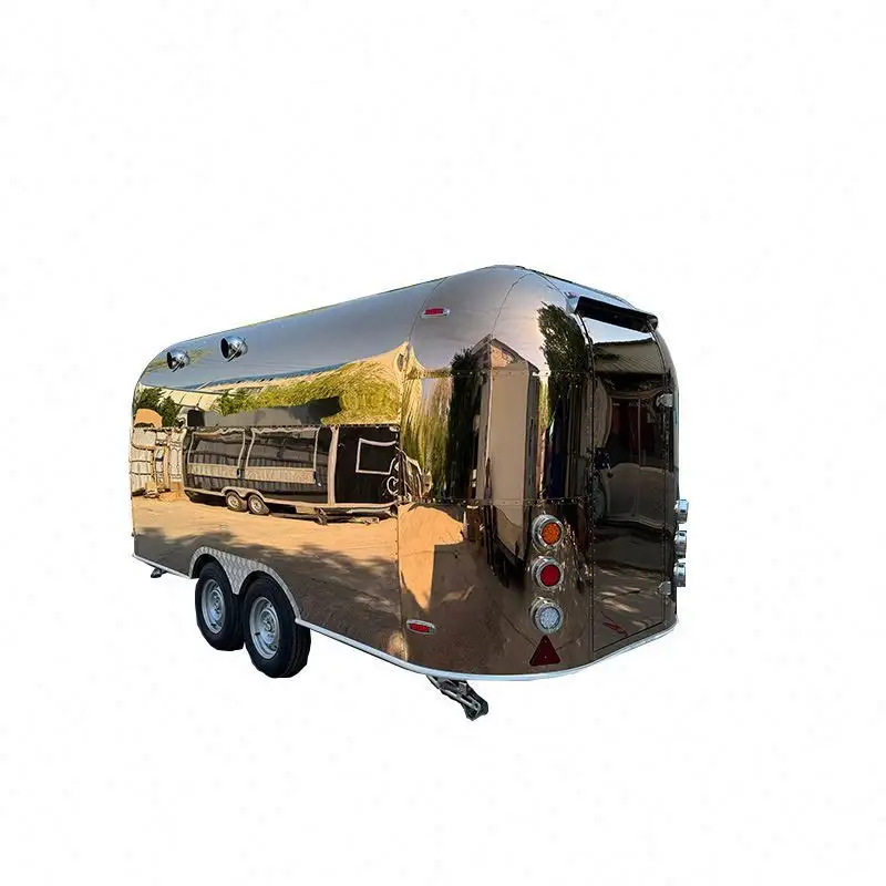 Airstream thực phẩm xe tải phục vụ Trailer thực phẩm kiosk di động giỏ hàng tùy chỉnh bánh pizza van để bán thức ăn nhanh Trailer