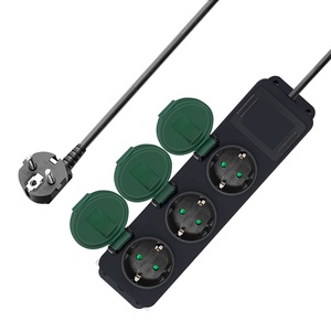 New <strong>Design</strong> European Standard Plug <strong>Socket</strong> 3 Ways Waterproof Power Strip for Outdoor Use <strong>Extension</strong> <strong>Socket</strong> Wholesale - Product Image 1