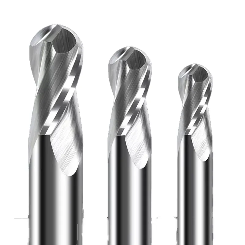 Precio barato 2 flauta ballnose fresa HRC60 carburo sólido EndMill herramientas de corte Ball Nose End Mill