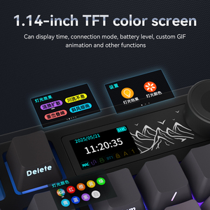 Ajazz ak980 V2 tri-chế độ bàn phím không dây 2.4G có dây Type-C RGB Backlit Bàn phím chơi game cơ khí - Product Image 6