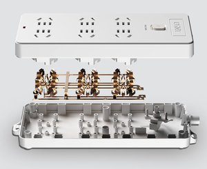 Multifunctional 16A Home Use Power <strong>Socket</strong> <strong>With</strong> 4 AC Outlets UK/US/EU Standard Electrical Plug Extension <strong>Socket</strong> - Product Image 5