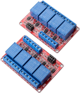 4-Kanal-5-V-Relaismodul 1Pack 5-V-Relaisplatine mit Optokoppler unterstützung Hoch-/Niedrig pegel auslöser für Relais - Product Image 2