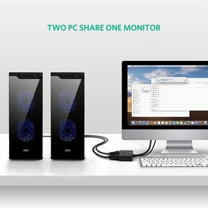 UGREEN <strong>VGA</strong> <strong>2</strong> in <strong>1</strong> Out Switch <strong>2</strong> Port Audio Video Switcher Box with Manual Switch Button Support 1920x1080P@60Hz for PC TV Monitor - Product Image 2