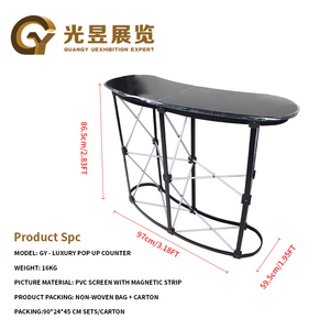 Triển lãm thương mại có thể gập lại khung nhôm <span class=keywords><strong>pop</strong></span>-<span class=keywords><strong>up</strong></span> đứng quầy tiếp tân di động cho bảng khuyến mãi - Product Image 4