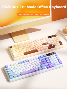 Ergonomic BT5.0/2.4G/USB-C Multi-Device <strong>Keyboard</strong> with Volume Knob 99 Key Rechargeable Wireless Keycap for Win/<strong>Android</strong>/i.OS - Product Image 6