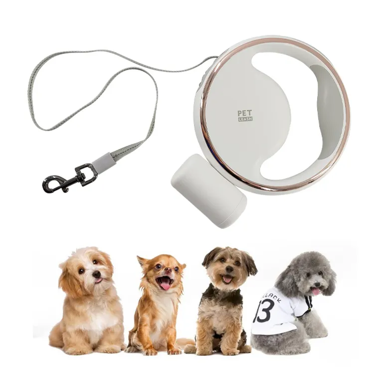 ODM LOGO personalizzabile guinzaglio per cani a LED regolabile USB ricaricabile 500mAh guinzaglio per animali domestici di sicurezza notturna per cani che camminano in esecuzione