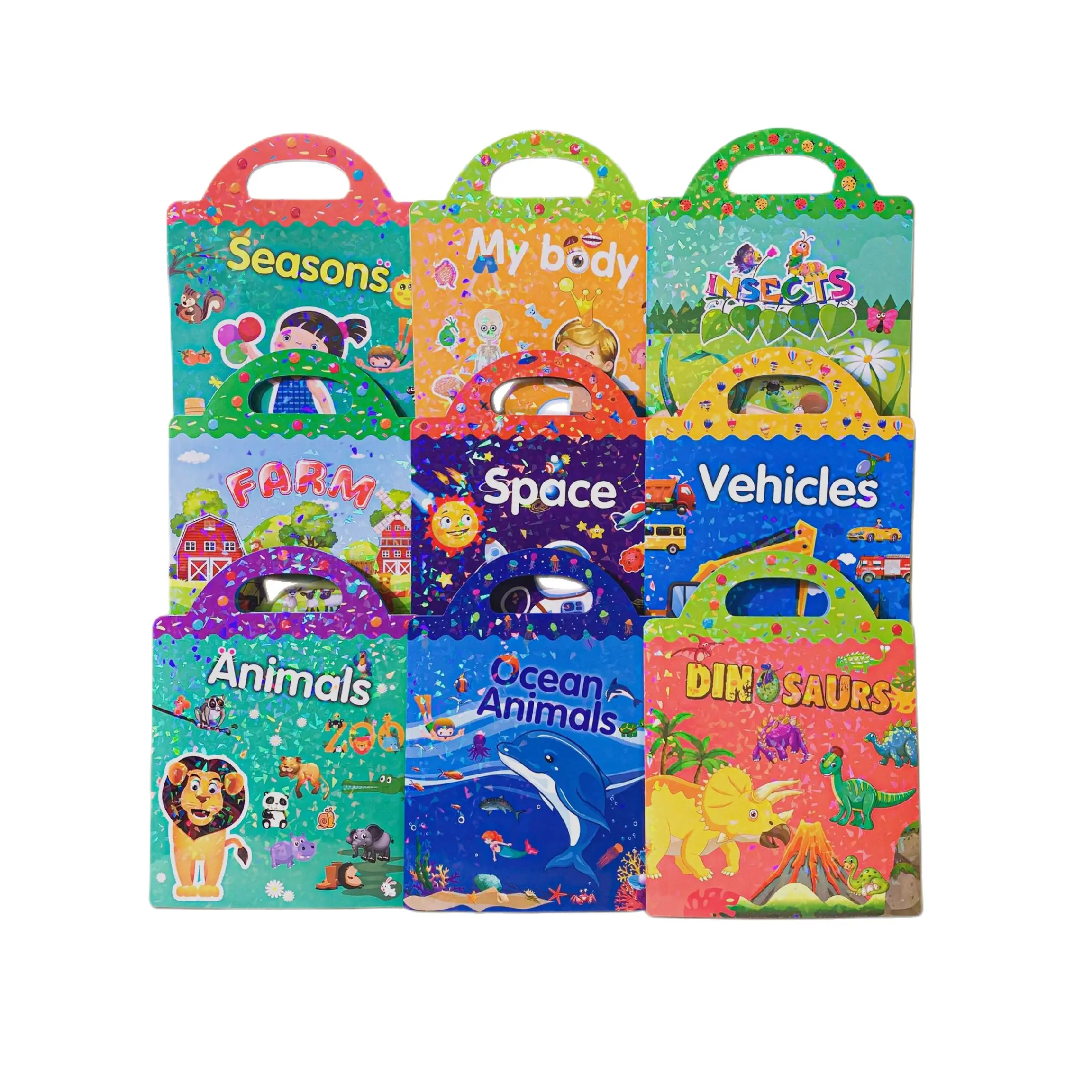 Aangepaste Educatieve Geschenken Reisspeelgoed Voorschoolse Leeractiviteiten Rustig Druk Boek Voor Peuter Herbruikbaar Stickerboek