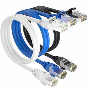 Yüksek kaliteli Ethernet kablosu cat5e cat6 c6a UTP 1,3,5,10M mavi viraj duyarsız katı telli yama kablosu cat6 lan yama kablosu - Product Image 1