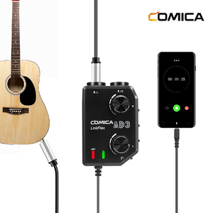 COMICA LinkFlex AD3 Two-channels XLR 3.5mm 6.35mm Audio Preamp Mixer Adapter Interface for <strong>Camera</strong> and Smartphone - Product Image 6