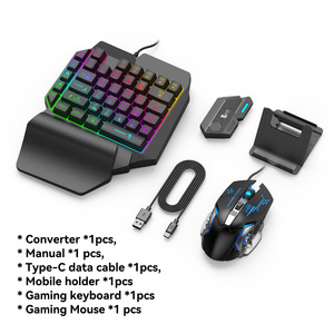 キーボード付きPUBGトリガー用4 in 1モバイルゲームバンドル、キーボード付きマウスコンバータ、セット、ジョイスティック、AndroidおよびIOS用ゲームコントローラ - Product Image 2