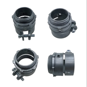 UL sertifikalı XC012 için Shanghai Linsky 3/4 "esnek Metal boru çinko <span class=keywords><strong>BX</strong></span>-Flex sıkma bağlayıcı Conduits ve bağlantı parçaları