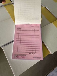 重复发票餐厅客人支票书销售订单服务器记事本服务员支票书定制 - Product Image 6