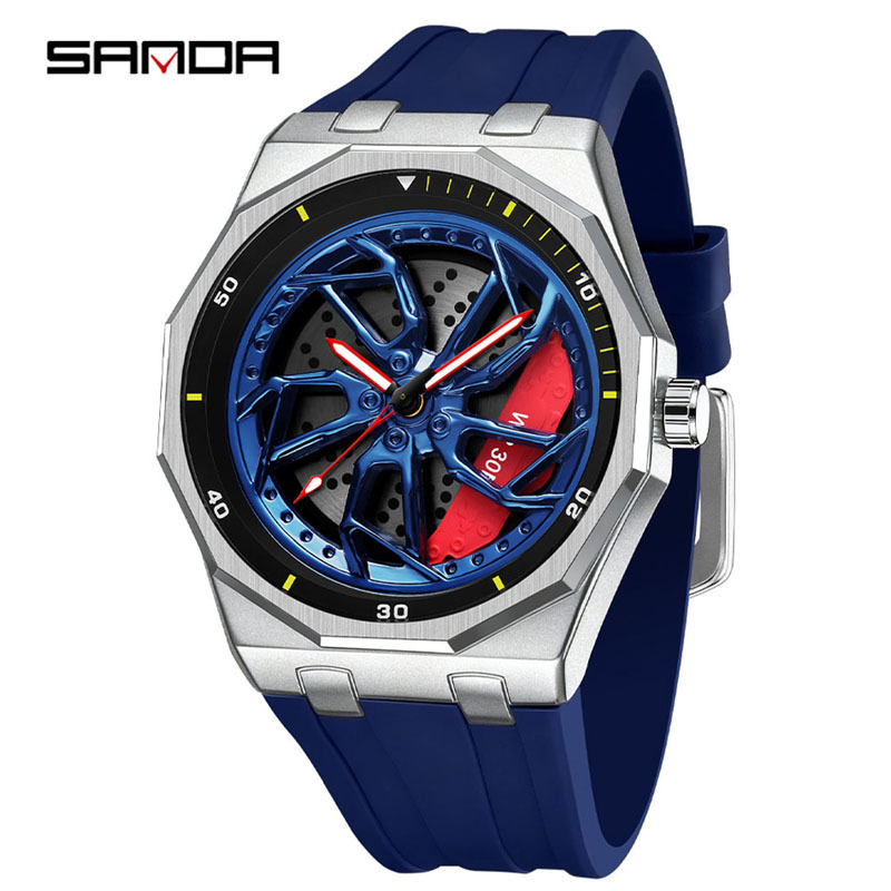 Blue Silver Red