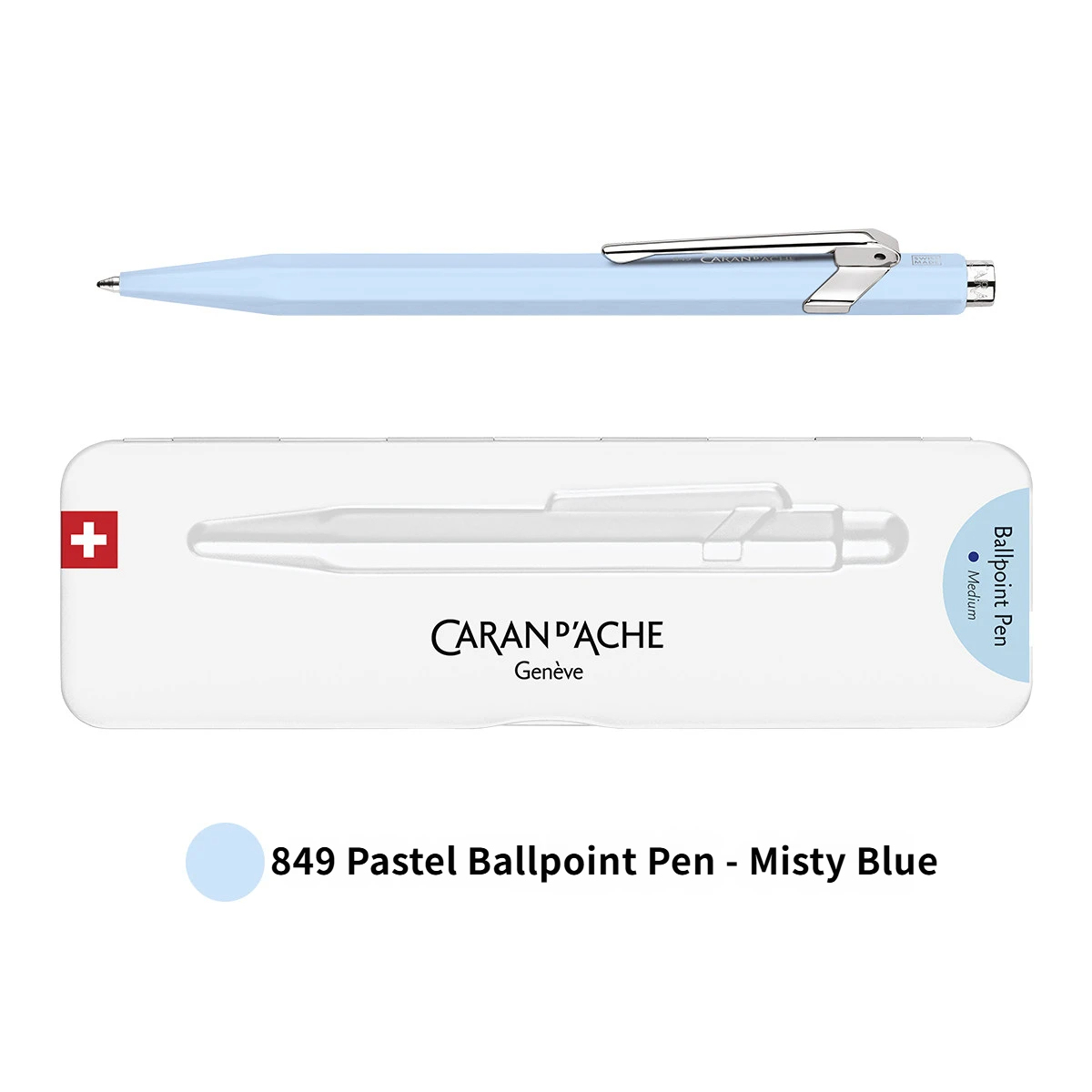 Stylo à bille pastel 849, bleu brumeux