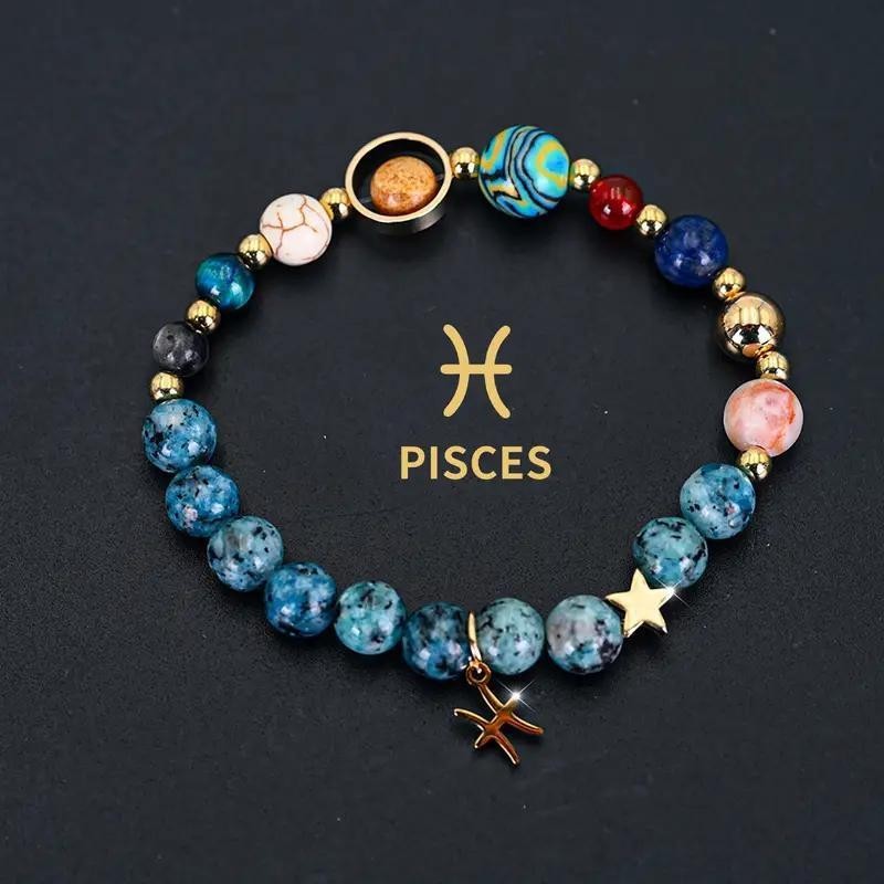 Piedra manchada de negro azul Piscis