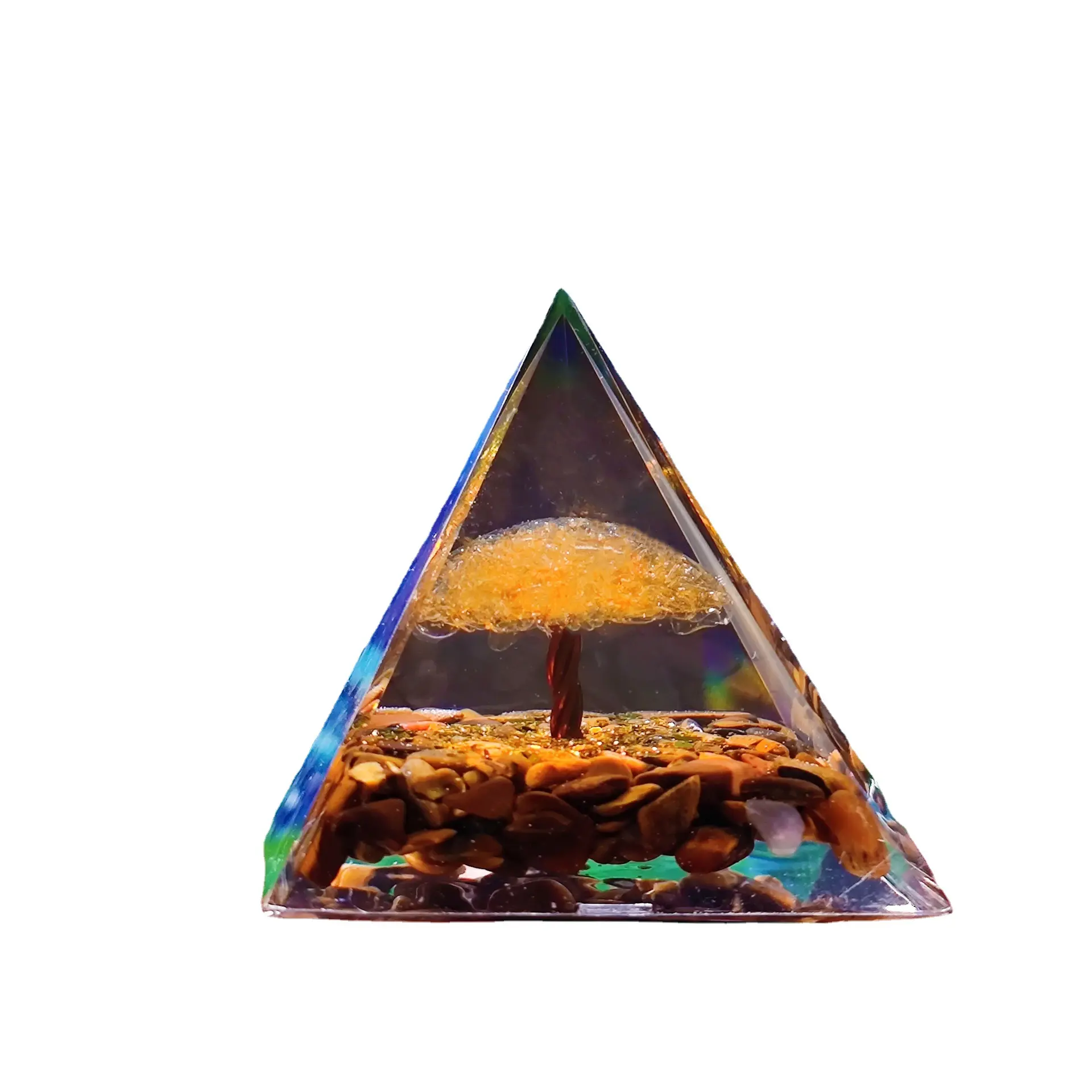 Commercio all'ingrosso di cristallo curativo naturale galleggiante Chakra Ball Pyramid ametista Orgonite Home Crafts Balls Protection Meditation Gift