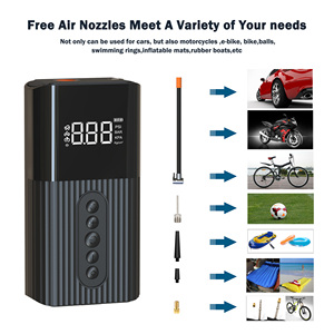 無料ロゴデザイン150Psi電動ポンプポータブルカーインフレーターバイクマウンテンタイヤ使いやすいミニエアカータイヤキャリーインフレーターポンプ - Product Image 3