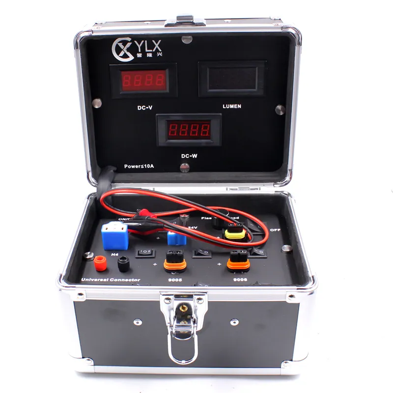 110V 220V to 12V 24V Power Lumen Tester Suitcase Car Auto Light H7 LED Bulb T10 C5W H8 H9 H11 H7 H4 9005 Test Tester Testing box