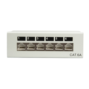Cat6 cat6a patch panel 6 portas para keystone jack fiber patch panel
