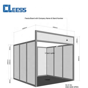 Panel de exhibición de uso de soporte de exposición de esquema de Shell para cabina de espacio sin procesar - Product Image 2