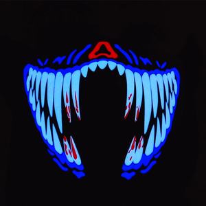 หน้ากากฮาโลวีนเพลง LED Light Up Rave Mask เสียงเปิดใช้งานกระพริบส่องสว่างหน้ากากปาร์ตี้เย็น - Product Image 2