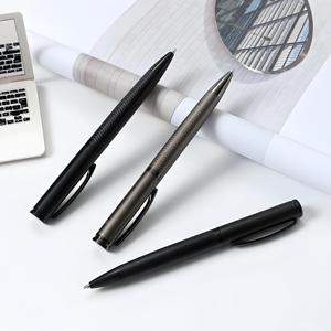 高级哑光黑色豪华金属圆珠笔商务礼品笔套装，带定制标志设计圆珠笔