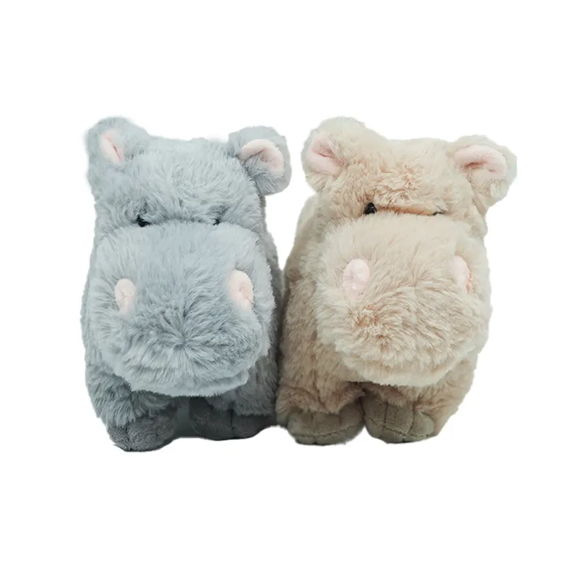 Vente chaude 10 pouces debout hippopotame jouets en peluche mignon hippopotame Animal en peluche poupée jouet Cure peluche jouet mignon cadeau