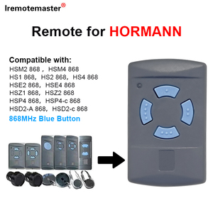 Duplicator <strong>HORMANN</strong> HSE2 HSE4 868MHz Gate Door Remote Control HSM2 HSM4 HS2 HS4 <strong>868</strong> Blue Button Transmitter Garage Opener - Product Image 6