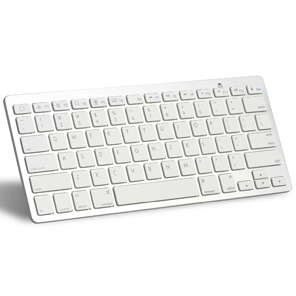 Горячая Распродажа тонкая портативная abs Беспроводная BT клавиатура для Mac PC iPhone iPad IOS Android Windows