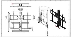 Tilt Swivel Full Motion Gas Spring Pull up and Down Above Fireplace TV Wall <strong>Mount</strong> for 63&quot;-<strong>100</strong>&quot; LCD Displays - Product Image 3