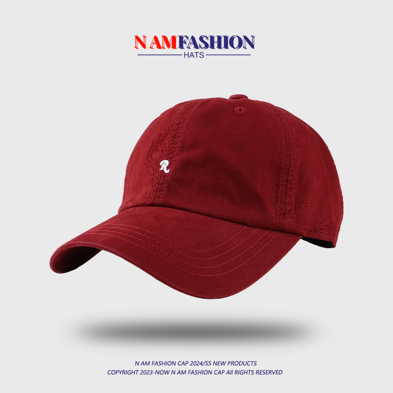 Mini letter r baseball cap burgundy