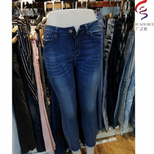GZY在庫清算レディースジーンズ工場オーバーラン痩身ジーンズ余剰衣服ロット卸売り - Product Image 3