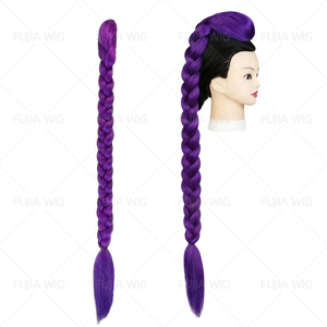 Fujia Mới Cosplay Bộ Tóc Giả Cho Thợ Săn Phù Thủy Đội/Lumi, Tím Đôi Bím Tóc Giả Cho Anime Carnival Trang Phục Hóa Trang - Product Image 4