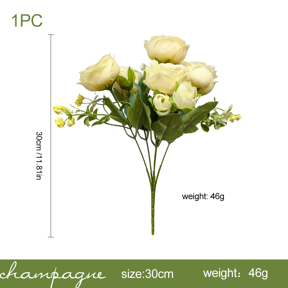 Champagne-colored peony bouquet