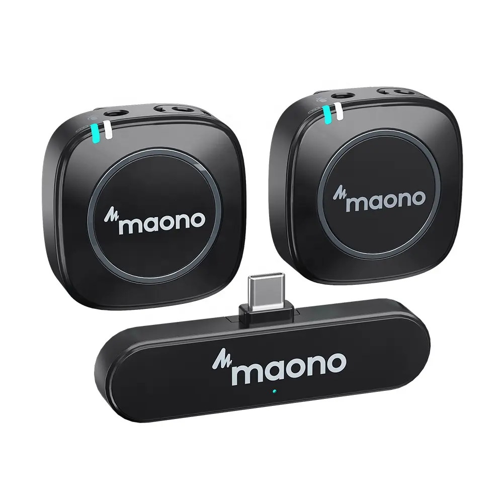 電話インタビュータイプC電話マイクインタビューポッドキャスト録音用MAONOワイヤレスマイクMicrofone2.4Gワイヤレスマイク