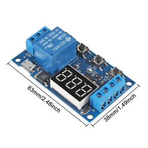 5V Micro USB DC 6-30V Timer Relay <strong>Programmable</strong> Time Delay Relay <strong>Module</strong> <strong>with</strong> <strong>LCD</strong> Display