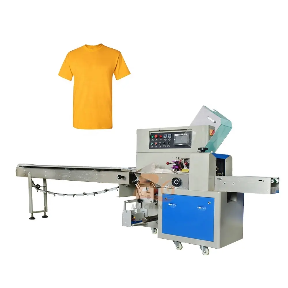 Automatic T Shirt Fabric Textile Cloth Packaging Packing Machine