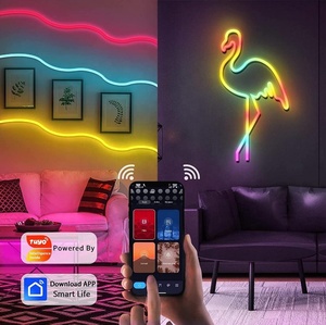 Tuya ไฟแถบนีออน LED อัจฉริยะ WiFi ใช้ได้กับ Alexa Google Home RGB 3M 5M ควบคุมผ่านแอปซิงค์เพลงไฟ LED สำหรับห้อง - Product Image 5