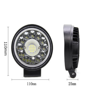 4インチLEDハイローワークライトカーLED大視野ラウンドライト33LED99Wワークライトオートバイ小型スポットライト - Product Image 6