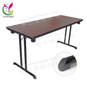 Đa Chức Năng Điều Chỉnh Walnut Hình Chữ Nhật Bảng Top Văn Phòng Semina Có Thể Gập Lại Hội Nghị Trestle Bảng Cho Khách Sạn Và Tiệc - Product Image 4