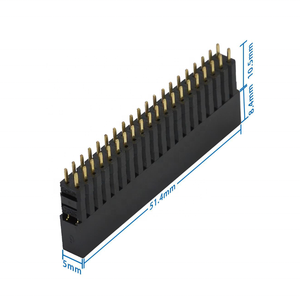 Originale presa per sbarre rialzata da 2*20 a tre strati da 2.54mm GPIO, adatta per lampone PI 3B 3 B + 4B - Product Image 3