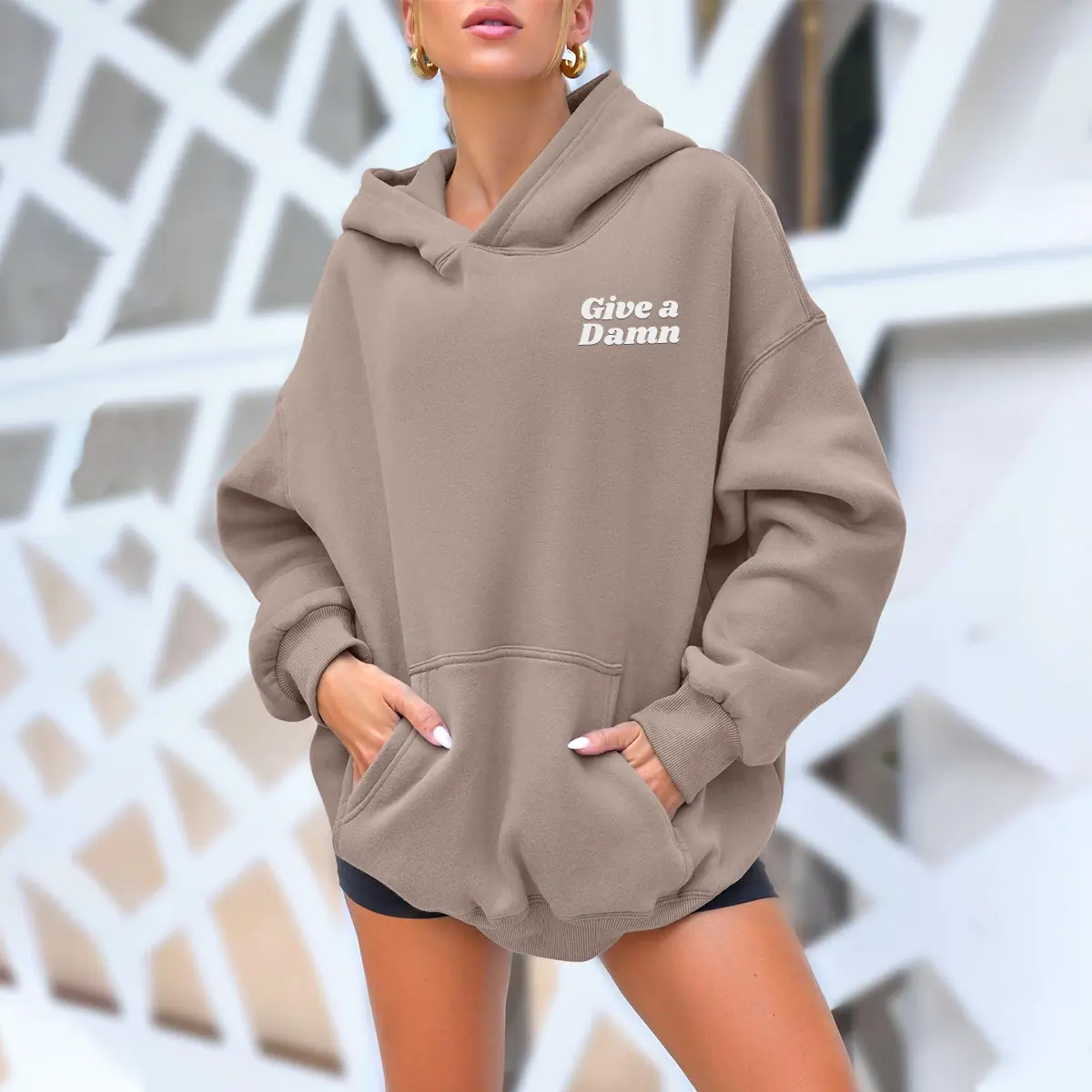 OEM personalizado de alta calidad casual pullover mujeres sudaderas con capucha sudadera de gran tamaño mujeres peso pesado sudaderas con capucha suéteres fabricante