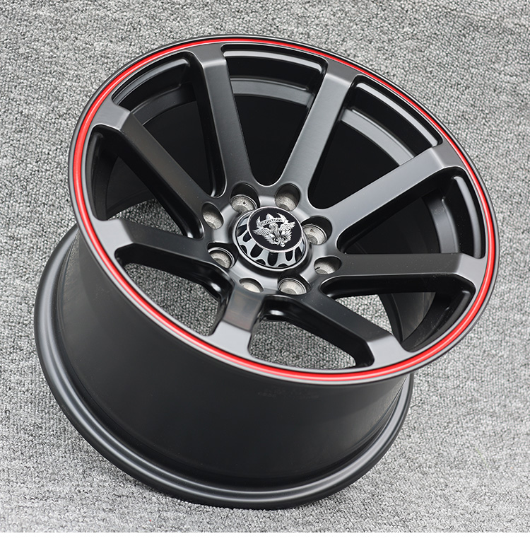 Bord rouge noir mat