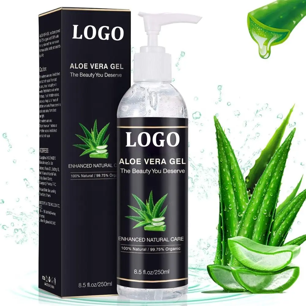 Wholesale Private Label korean Aloe Vera Gel 100 pure Natural Soothing Whitening For Body & Hair Organic Gel De Aloe Vera