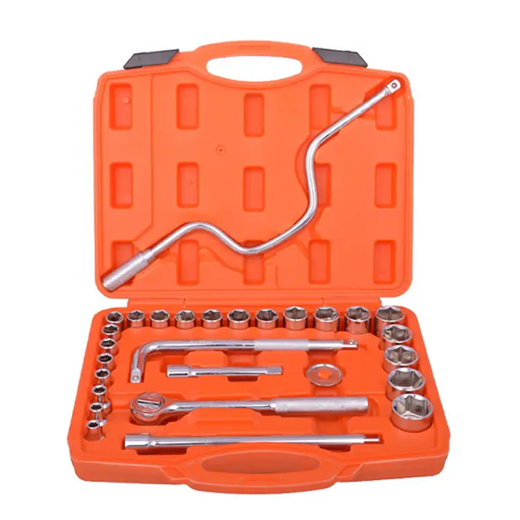 Presa per chiave di colore arancione kit di strumenti per presa di riparazione per bici da bicicletta automatica set di attrezzi da 28 pezzi
