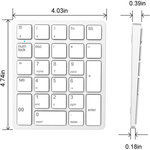 JOMAA Rechargeable Wireless 2.4 GHz <strong>Keyboard</strong> Financial Accounting Number <strong>Keyboard</strong> Numeric Keypad for Laptop Computer - Product Image 6