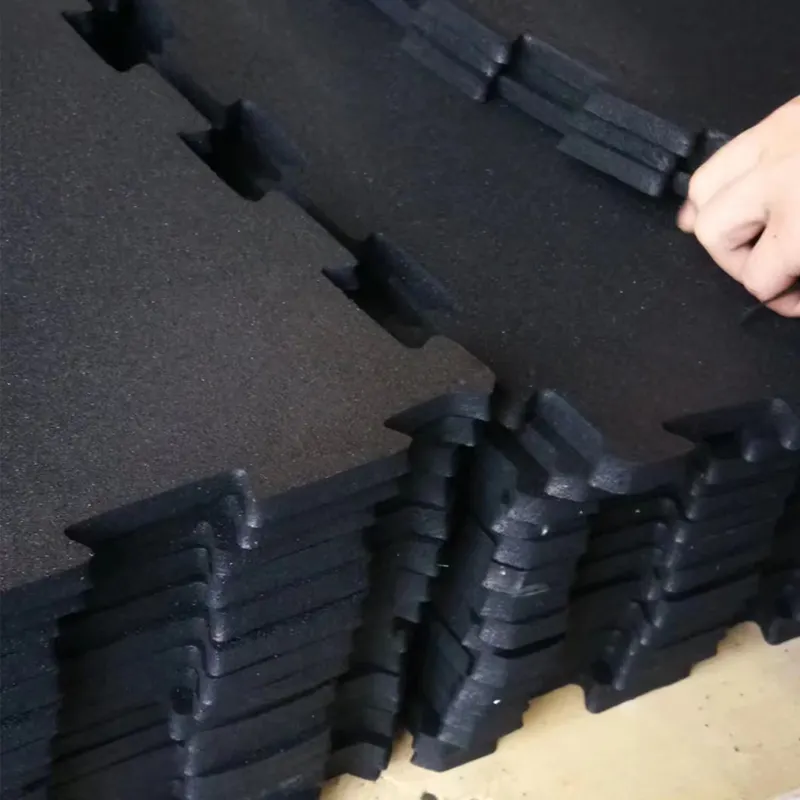 Gym weight lifting elastic floor mat EPDM particles Factory direct hairSawtooth splicing roll material