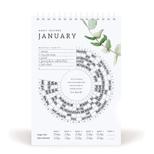 Impresión personalizada diario semanal mensual Tear Off Habit Tracker tablero de escritorio Bloc de notas - Product Image 5