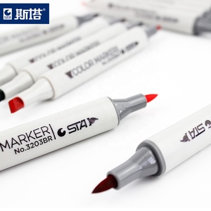 128-renk sihirli tasarımcı marka alkol bazlı sanat renkleri boya ve kutu işaretleyici kalem çift nokta ucu Set bir takım ambalaj - Product Image 6
