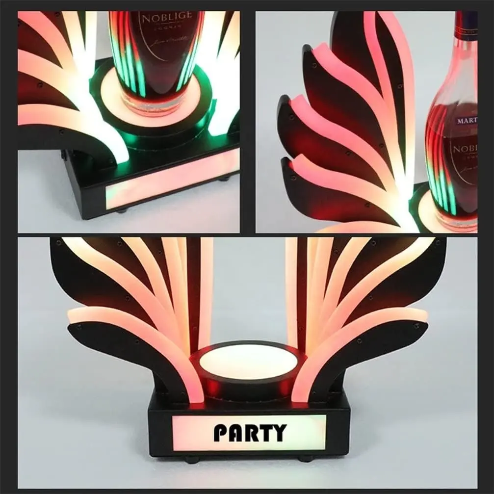 nightclub bar acrylic luminous wine champagne bottle holder led bottle service glorifier presenter